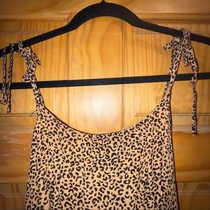 Brown Cheetah Print Sun Dress